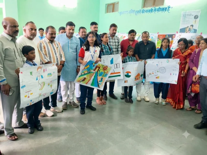 मेरे सपनों का भारत’ और ‘विकसित भारत’ की परिकल्पना को विद्यार्थियों ने रंगों और शब्दों में किया साकार सेवा…